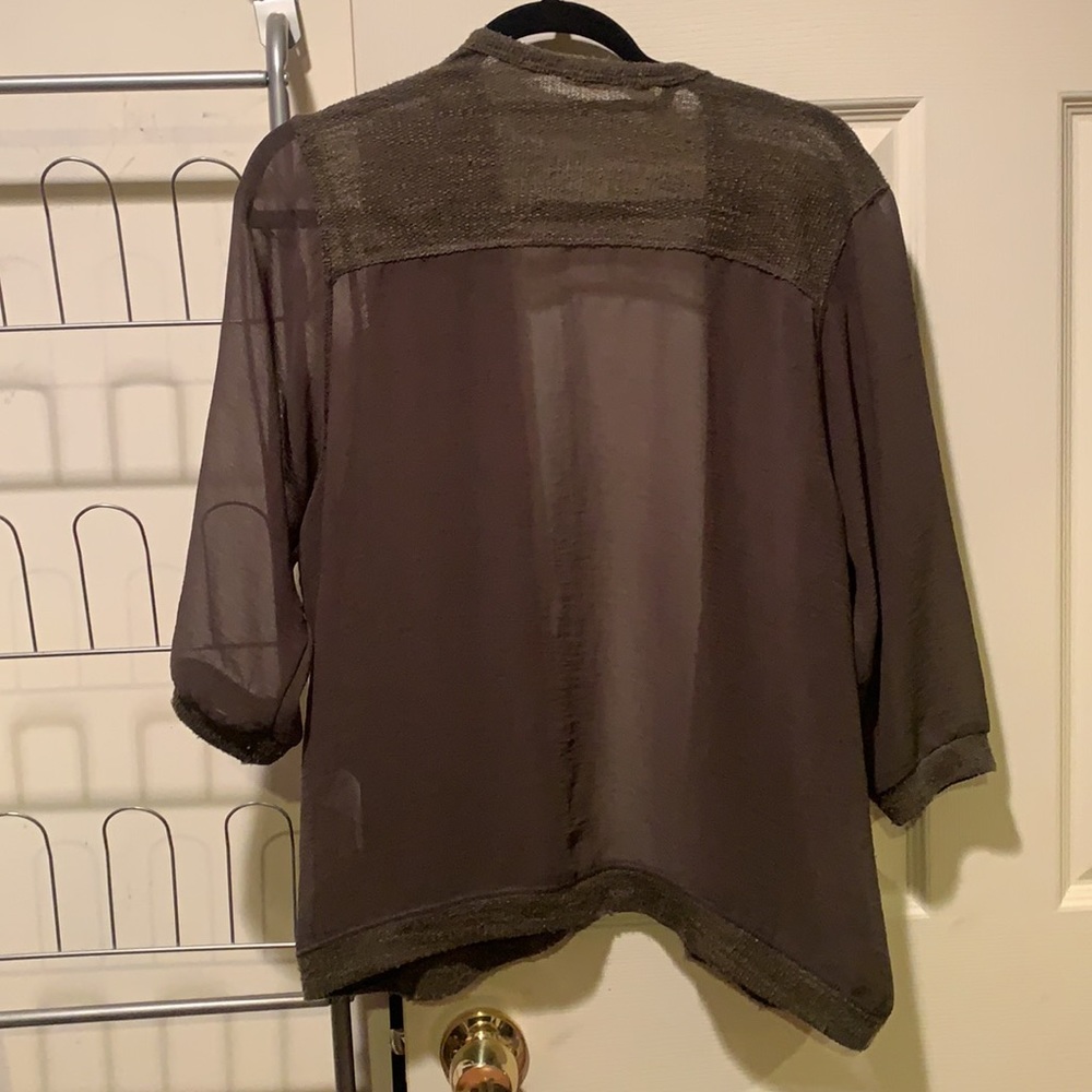 Silence + noise Army green cardigan - Picture 7 of 10